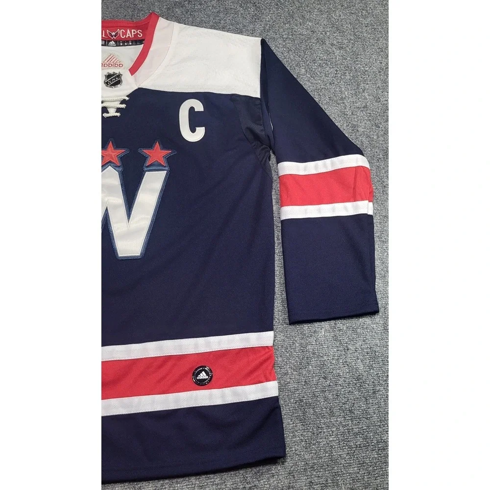 Adidas Washington Capitals #8 Ovechkin Navy Blue Alternate W Hockey Jersey 50 M